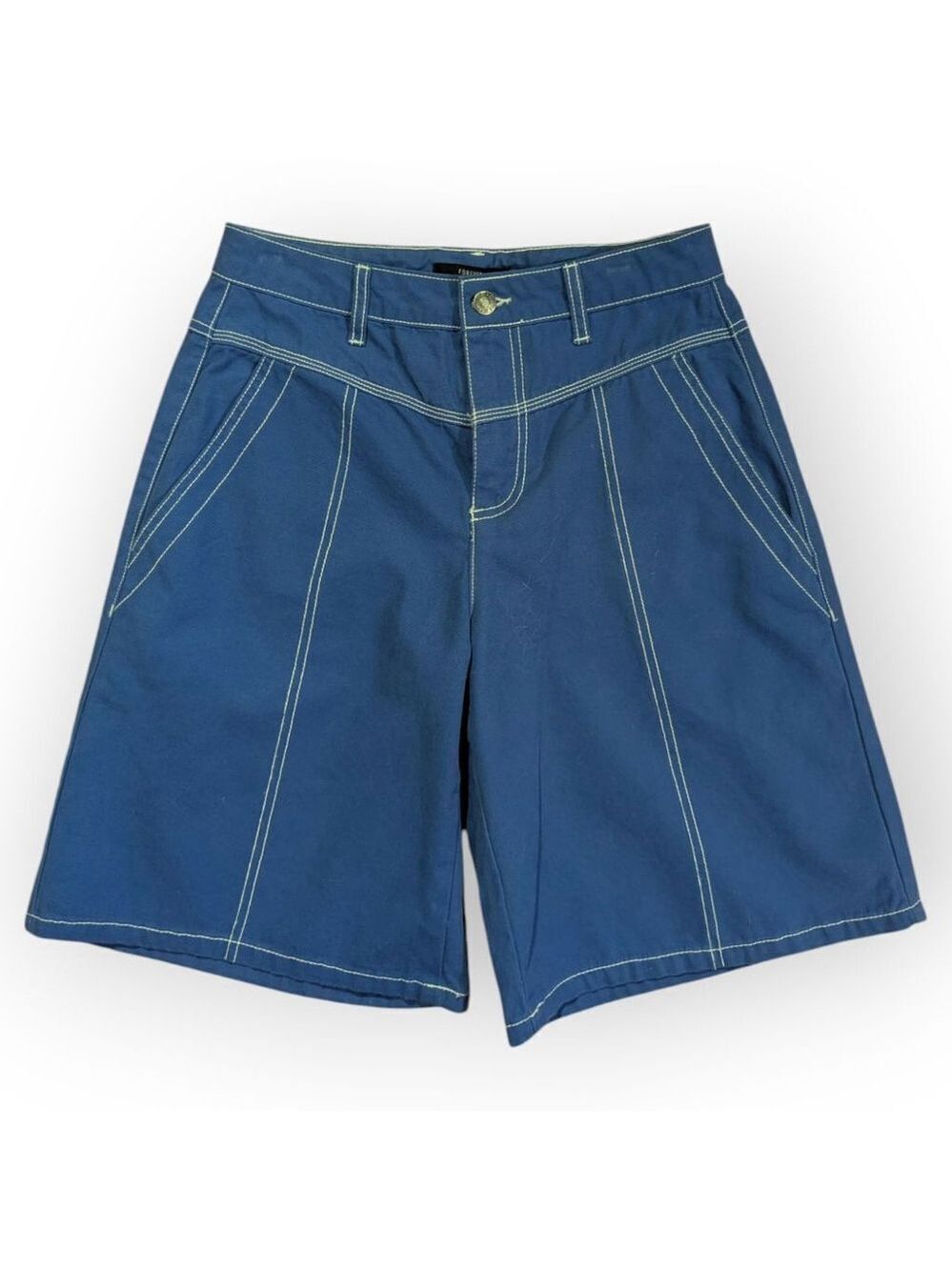 Forever 21 Blue Canvas Bermuda Shorts Small
